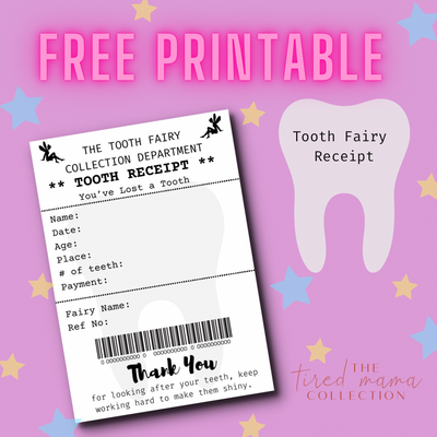 Tooth Fairy Receipt - Free Printable Download