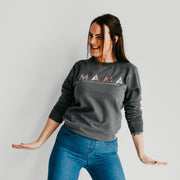 MAMA Jumper | Charcoal and Rose Gold