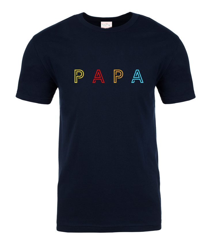 PAPA Embroidery Tee | Navy