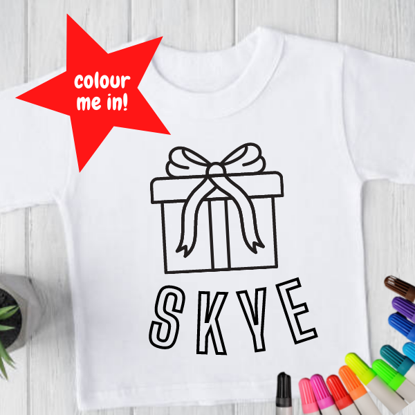 Colour Me Personalised Children's Tee - Gift