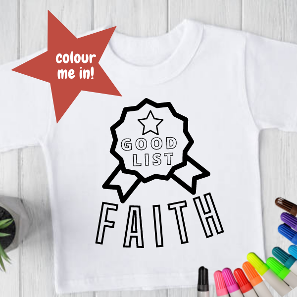 Colour Me Personalised Children's Tee - Good List