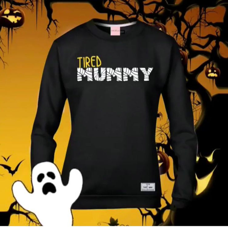Tired Mummy Halloween Jumper