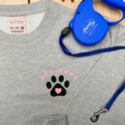 Dog Mama Paw Heart Jumper | Chest Design