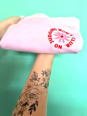 No Judging Mum’s Club Flower Sweater | Pink
